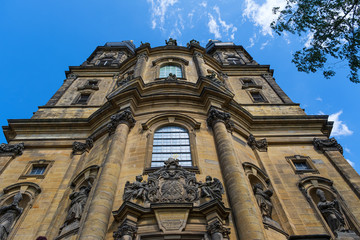 Fototapeta premium Turm der Kirche des Klosters Banz nahe Bad Staffelstein/Deutschland in Oberfranken