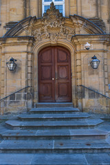 Fototapeta na wymiar Eingang zum Kloster Banz nahe Bad Staffelstein/Deutschland in Oberfranken