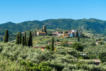 Fototapeta na wymiar Rural landscape from Buggiano Castello, Tuscany