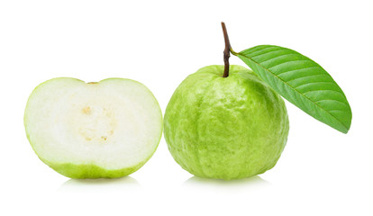 Guava fruit isolated on white background.