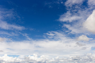 The day sky is bright and there is a lump of natural background.