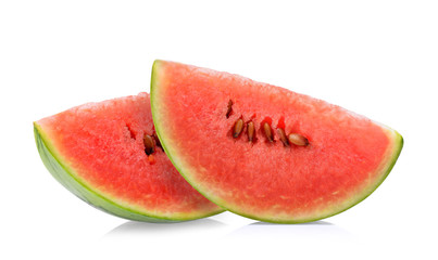 Slice of watermelon isolated on white background