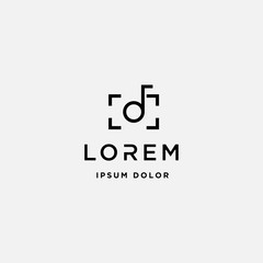 Music Camera Logo Template Vector Sign Design