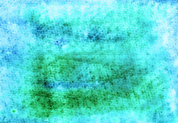 Hand drawn abstract watercolor texture background. Colorful technique aquarelle. Blue, cyan, green, white