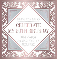 Rose Gold Art Deco Print Frame Design