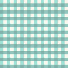 Texture from a cage, seamless pattern. Blue checkered fabric. White and red stripes. Geometric background. Vector