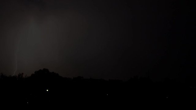 Real Lightning Captured / The night sky filled with glittering flash of lightning