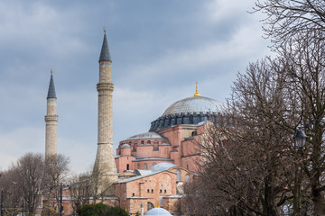 View of Hagia Sophia, Christian patriarchal basilica, imperial mosque and now a museum, Istanbul, Turkey