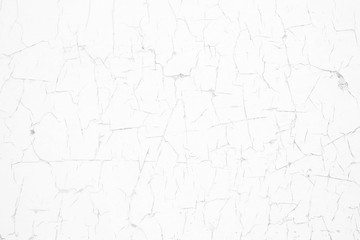 White Peeling Painting and Broken Wall Texture Background.