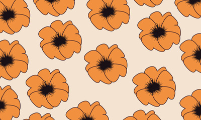 Fototapeta premium Floral Leaves Pattern Background