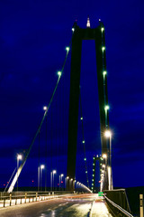 Obraz premium The High Coast bridge between Kramfors and Harnosand, Sweden in Angermanland province.