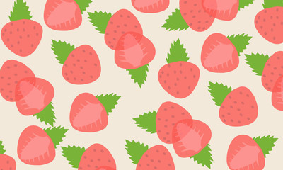 Beautiful strawberries pattern background