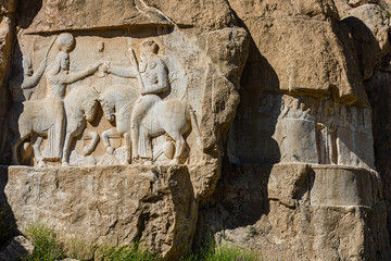 Fototapeta na wymiar Naqsh E Rostam ruins, rock carved tombs, Iran