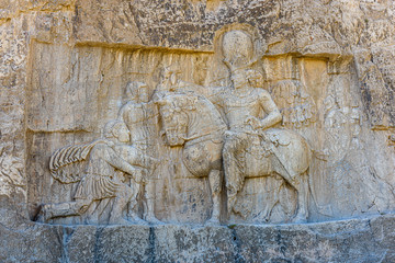 Naqsh E Rostam ruins, rock carved tombs, Iran