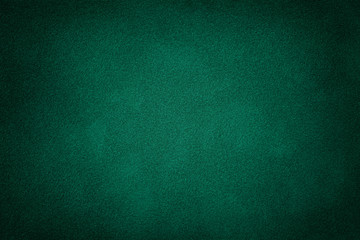 Dark green matt suede fabric closeup. Velvet texture. - obrazy, fototapety, plakaty