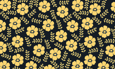 A flower and leaves collection background