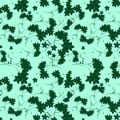 Leaf branch pattern . Vector graphics