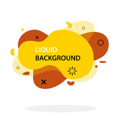 Multicolored flat style abstract vector banner background. Modern geometric liquid form. Modern template. Template for the design for logo, flyer, presentation etc. Vector illustration
