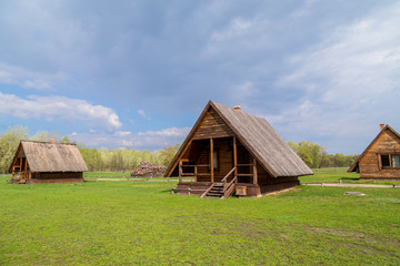 Fototapeta na wymiar Ukrainian village houses