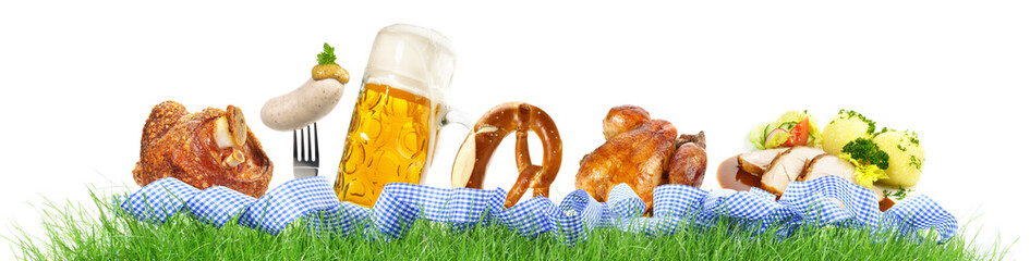 Oktoberfest Banner mit Bier - Essen und Trinken