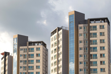 Multistory new modern apartment building