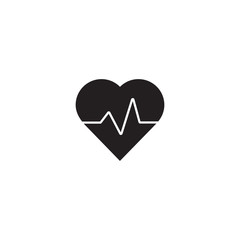 Heart beat rate icon, healthcare and medical concept vector illustration