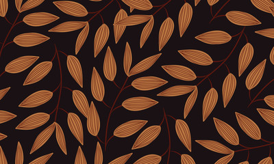 A brown leaves with dark background
