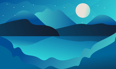 A Dark night landscape background