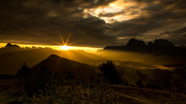 Sonnenaufgang Seiser Alm