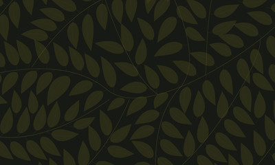 A green floral leaves pattern background