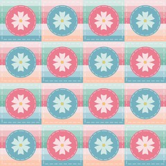 Patchwork background with different patterns. It can be used for decoration of textile, paper and other surfaces.