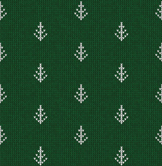 Winter Christmas tree x-mas knit seamless knitted abstract background backdrop.