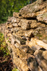 Wall of stone bricks as a background