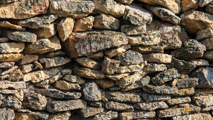 Wall of stone bricks as a background