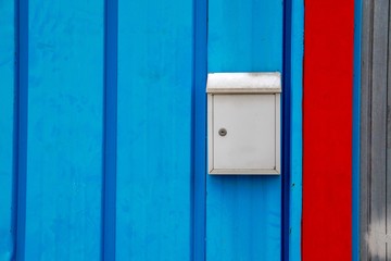 mailbox on the door of the house 