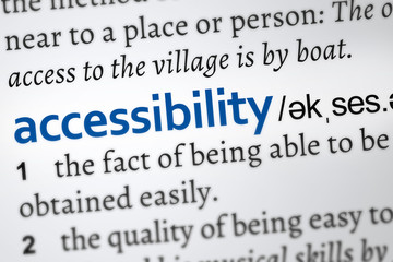 accessibility word definition, highlighted concept
