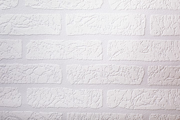 White brick background. Background with stone texture