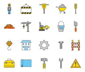 bundle of construction set icons