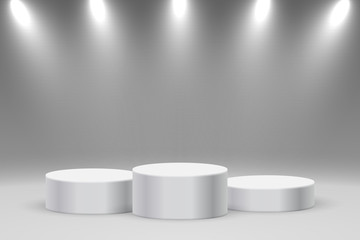 Realistic platform, podium or pedestal