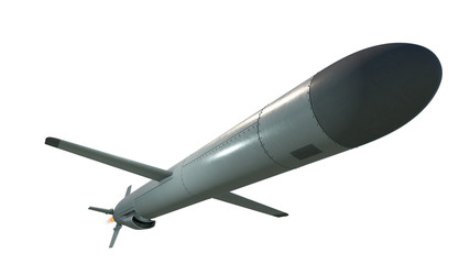 Cruise missile. 3D render