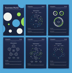 Modern infographic vector concept. Business graphics brochures.