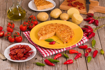 Spanish omelette. 