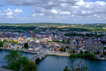 Fototapeta na wymiar Vista di Namur, Belgio, dalla fortezza