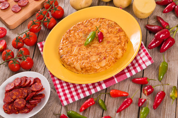 Spanish omelette. 