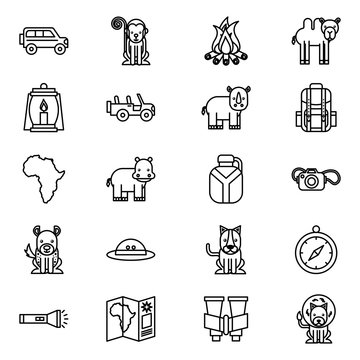 bundle of african safari icons
