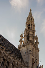 Street view of some Buildings in the center of Brussels.