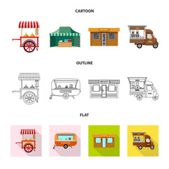 Vector design of market and exterior logo. Collection of market and food stock vector illustration.