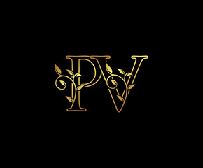 Initial letter N and W, NW, Gold Logo Icon, classy gold letter monogram logo icon suitable for boutique,restaurant, wedding service, hotel or business identity.