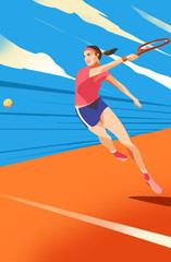 Tennis, tennis, sports, neatness, playing, sports, training, tennis players, swing, flexibility, movement, athletes, Olympic Games, Asian Games, Olympic Games