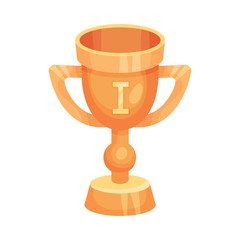 Winner cup. Vector illustration on a white background.